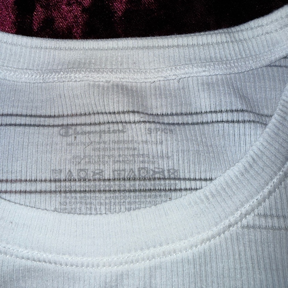 Champion White Ribbed Crop Tank - Picture 3 of 4